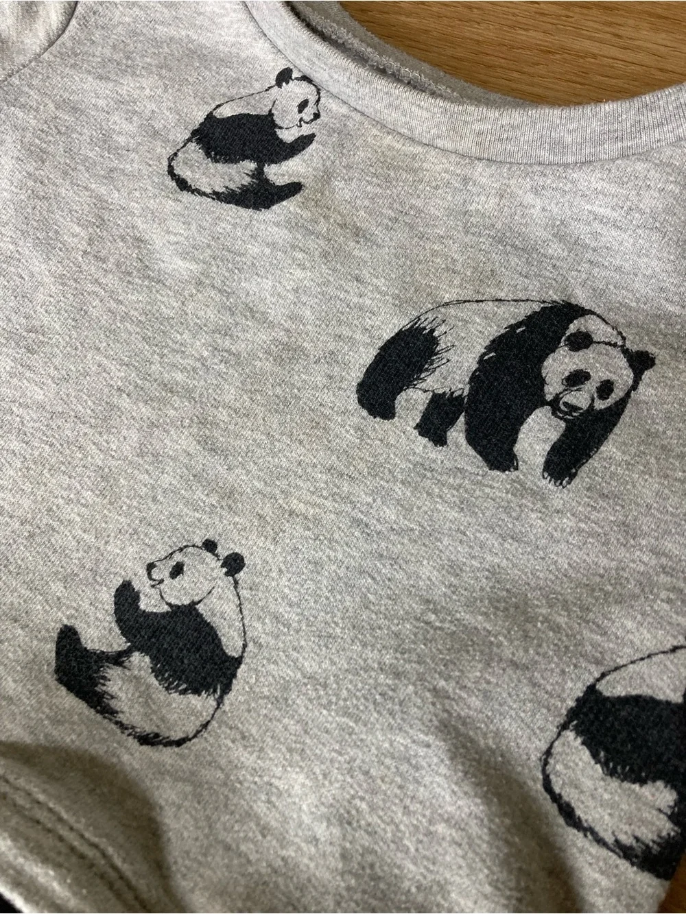 Baby GAP Grey Panda Print Dress with Black Tulle Skirt